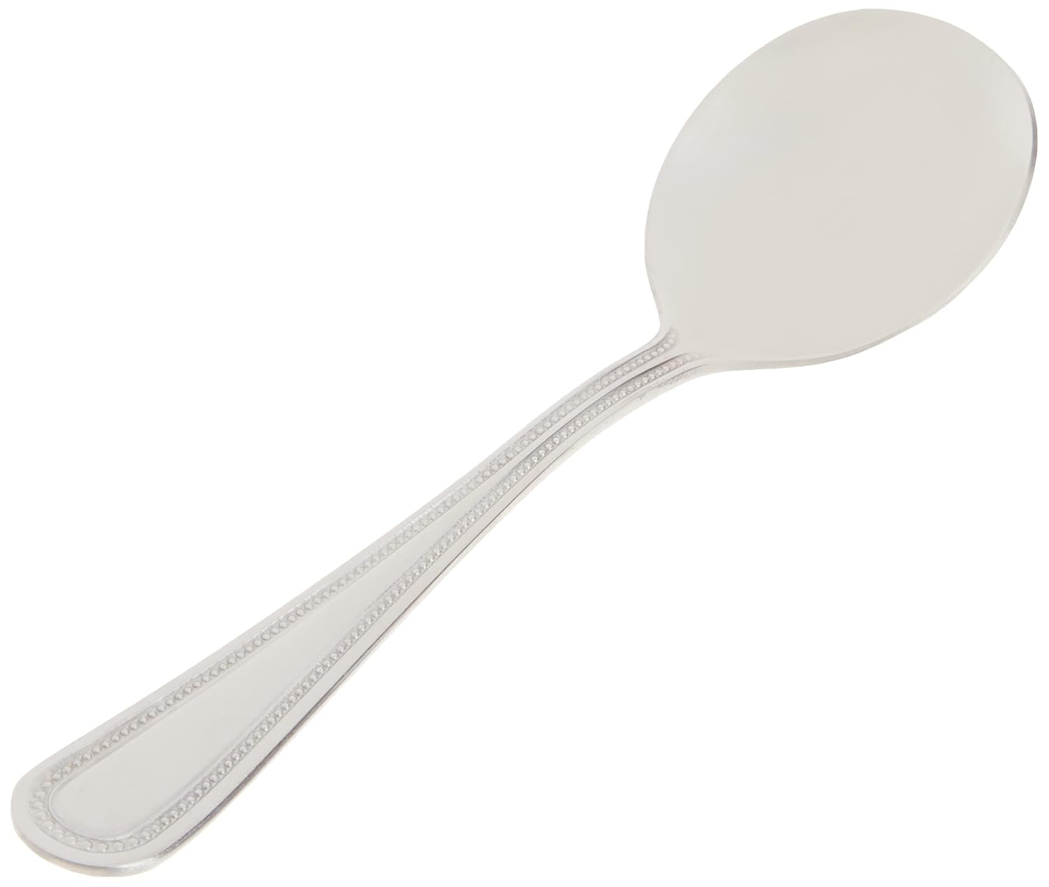 Winco 12-Piece Dots Bouillon Spoon Set  18-0 Stainless Steel Silver